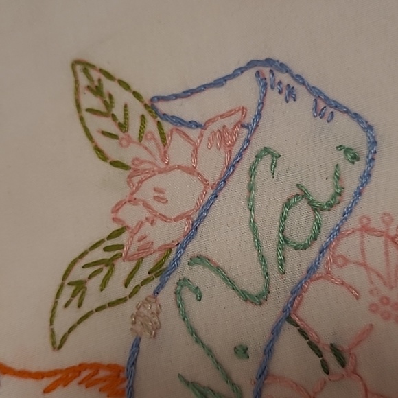 Vintage Hand Stitched West Virginia State Bird & Flower - Picture 8 of 16